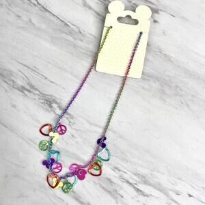 Disney Parks Rainbow Chain Charm Necklace